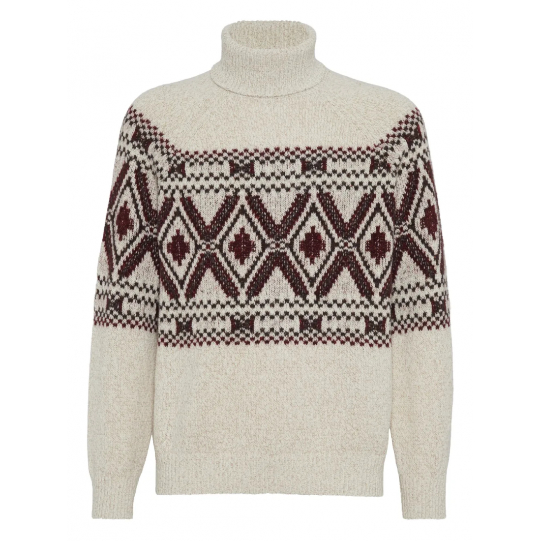 Pull à col roulé 'Geometric Jacquard' pour Hommes