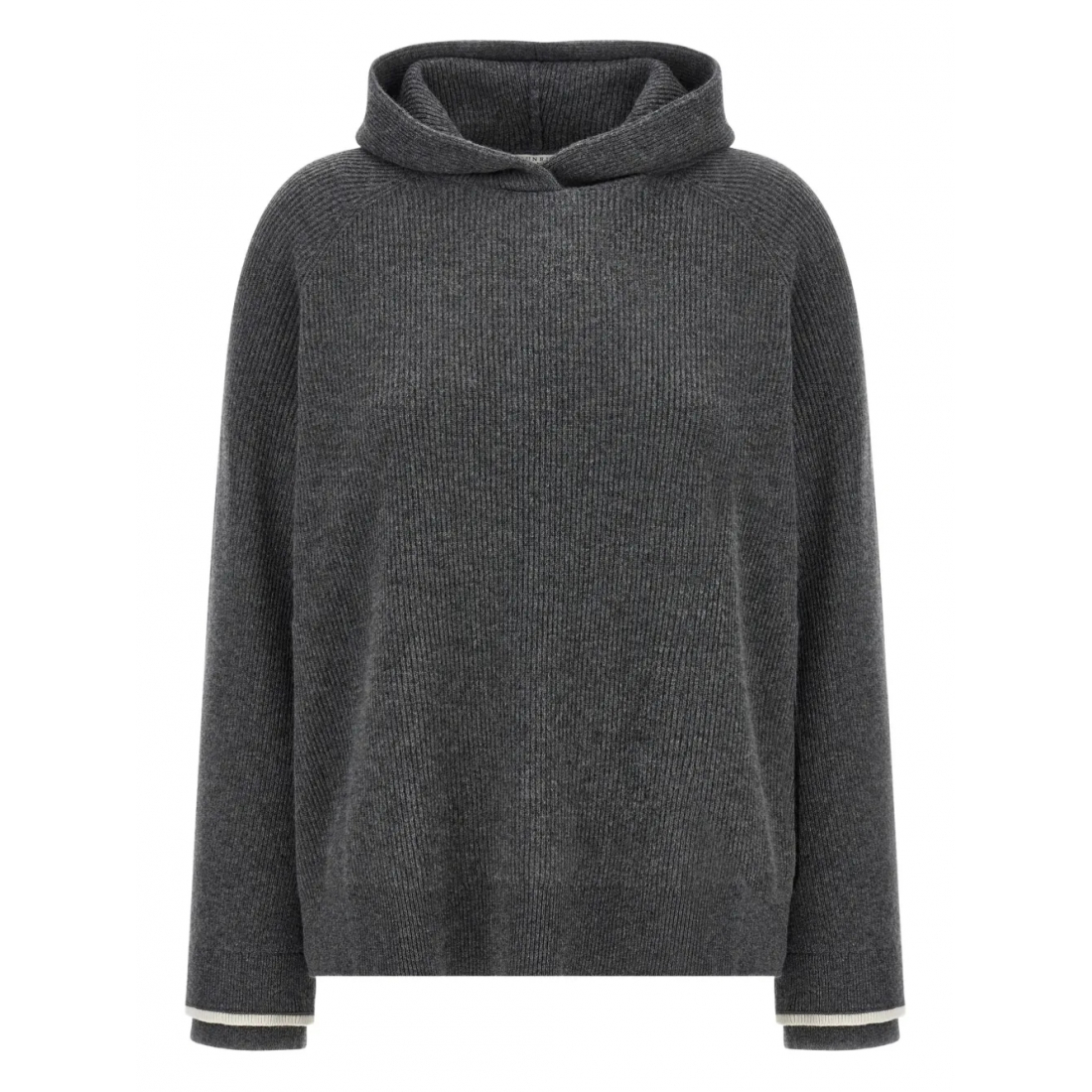 Pull en cachemire 'Hooded Ribbed' pour Femmes