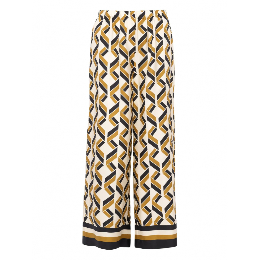 Pantalon 'Tube Geometric-Print Wide-Leg' pour Femmes