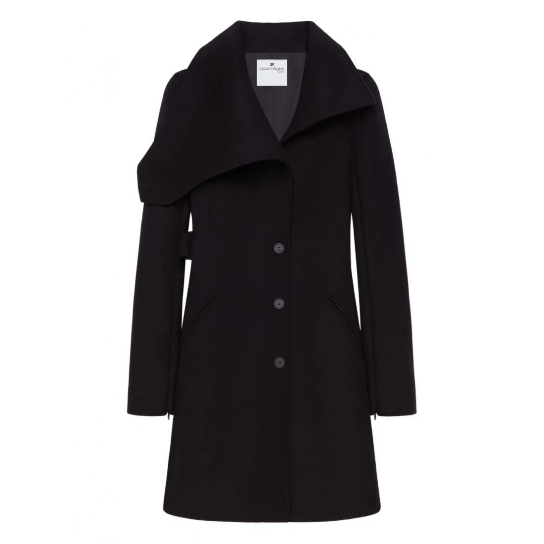 Manteau 'Asymmetric-Lapel Button-Up' pour Femmes