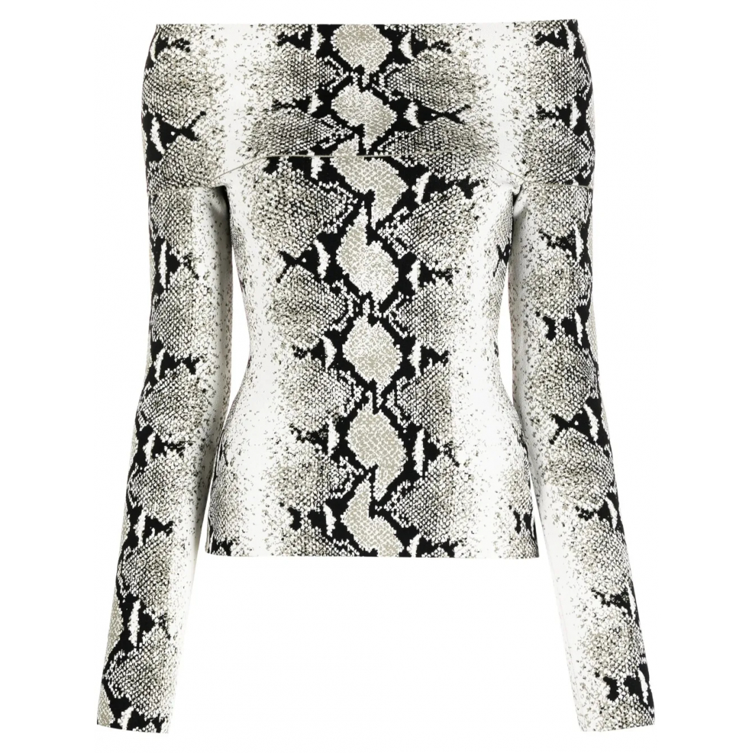 Haut à épaules dénudées 'Snakeskin-Print' pour Femmes