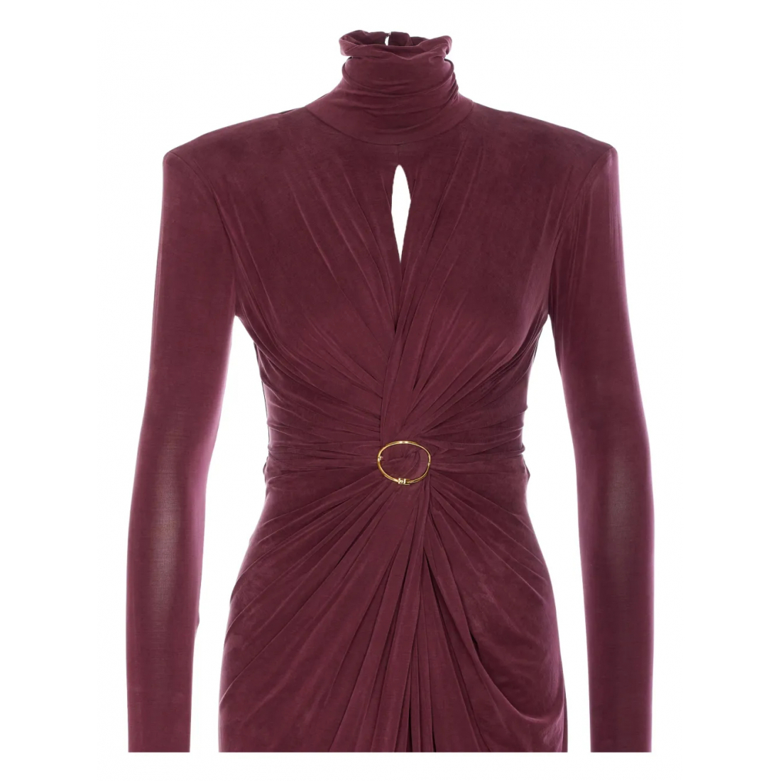 Robe maxi 'High-Neck Gathered' pour Femmes