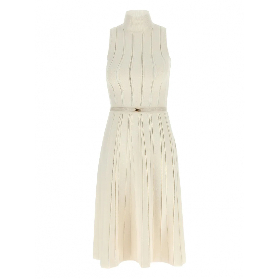 Robe Midi 'Banded-Weave Pleated' pour Femmes