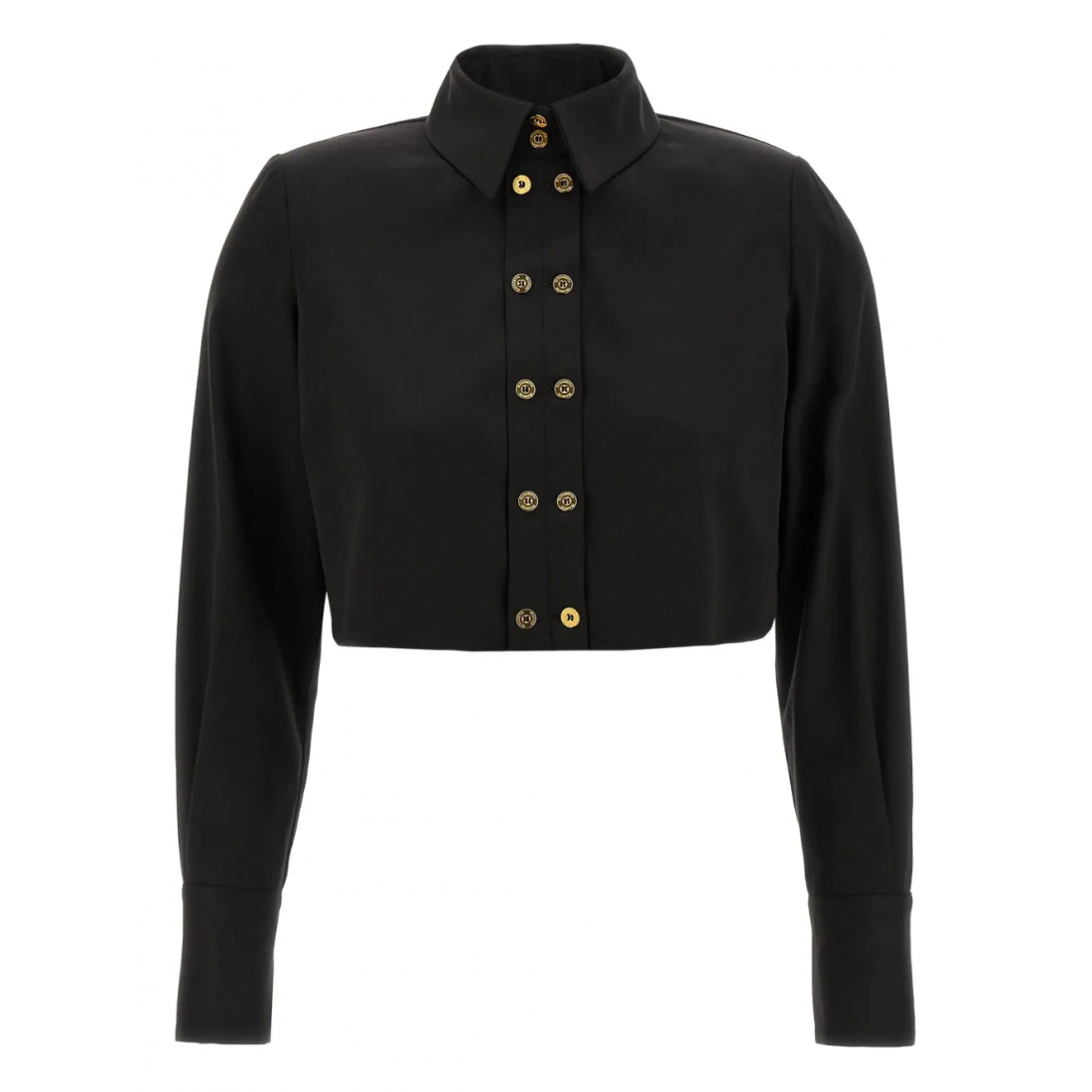 Chemise 'Padded-Shoulder Button-Front' pour Femmes