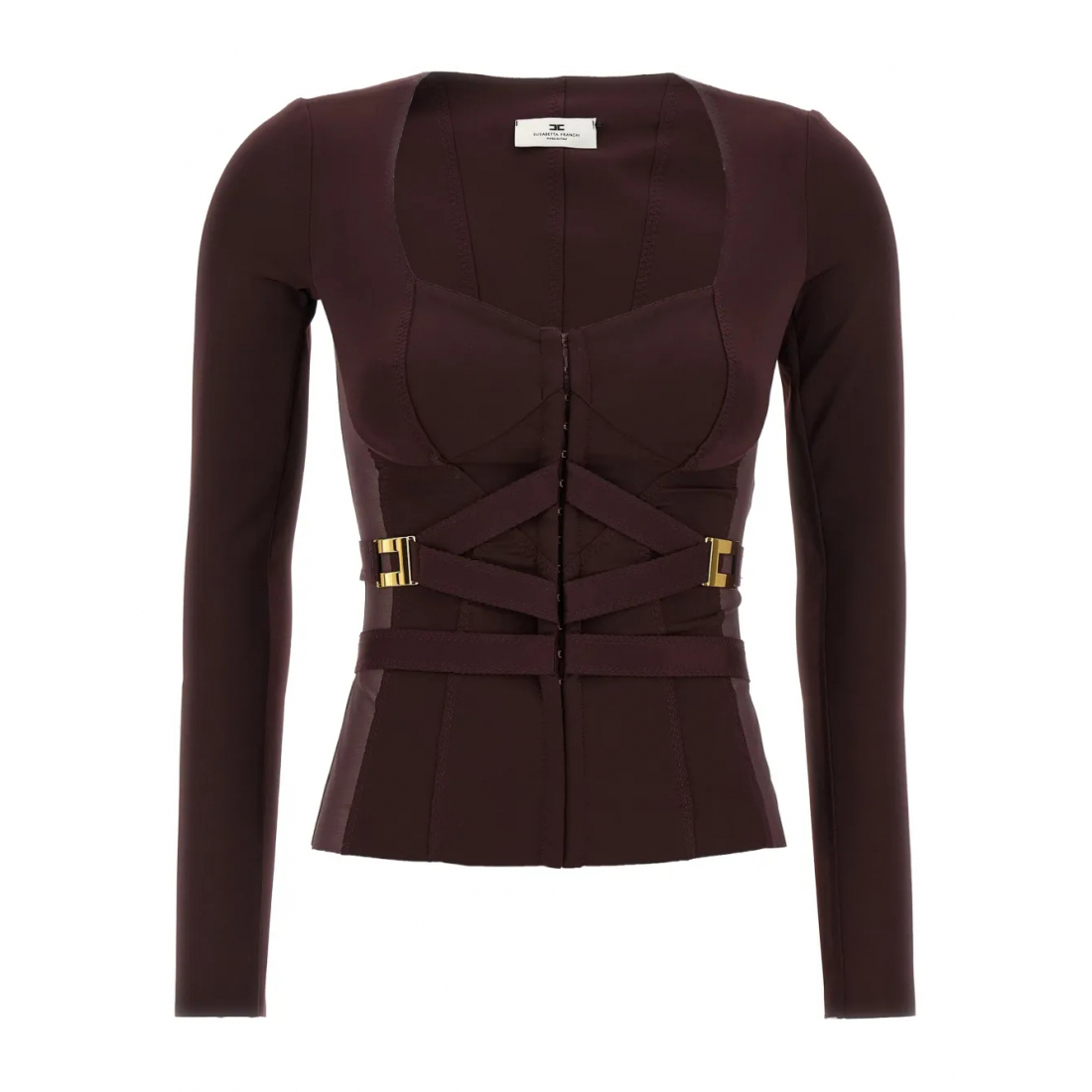 Top à manches longues 'Tulle-Insert Bustier' pour Femmes