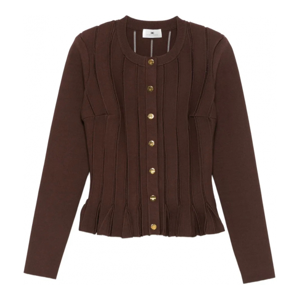 Women's 'Pleated Button' Cardigan