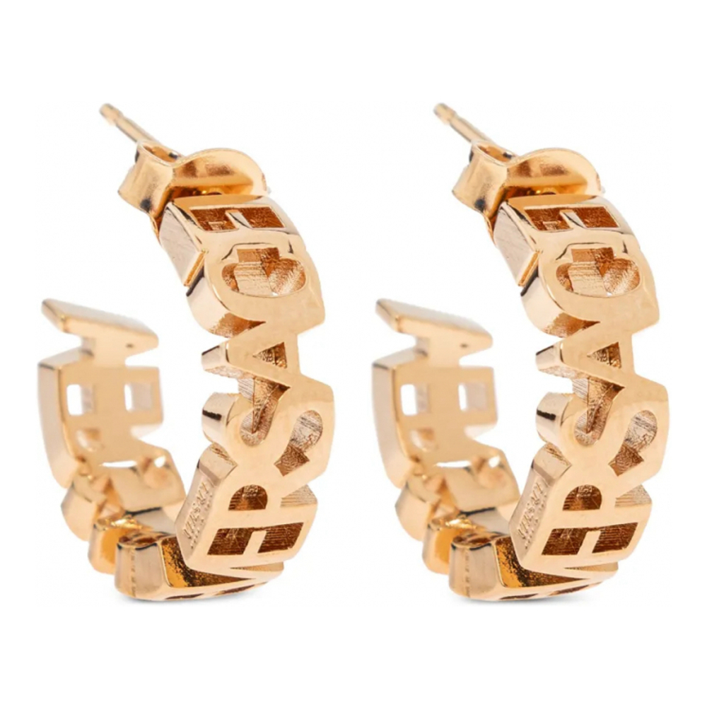 Boucles d'oreilles 'Logo-Lettering Hoop' pour Femmes