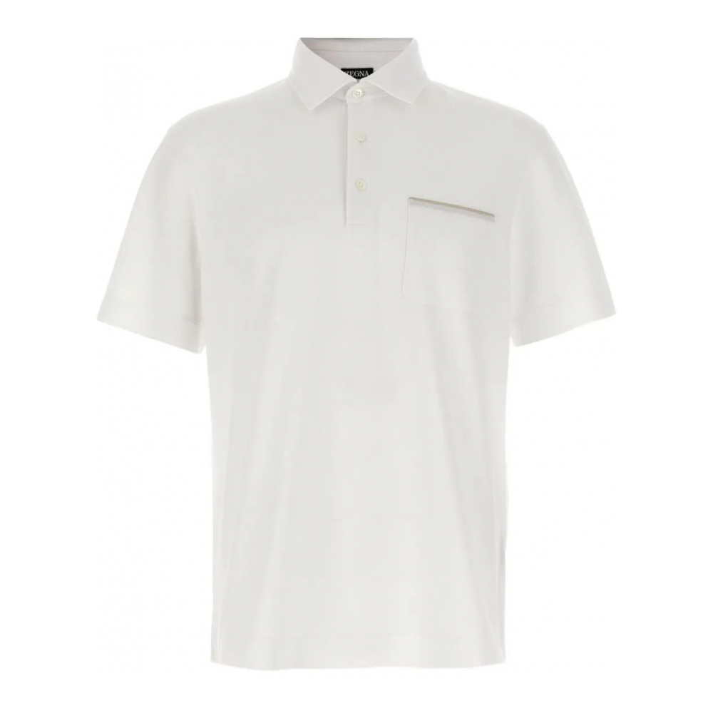 Polo 'Piqué Satin-Piping' pour Hommes