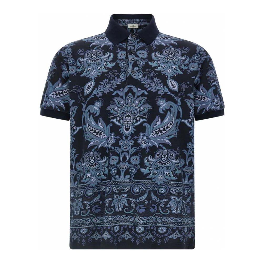 Polo 'Press Paisley Geometric Print' pour Hommes