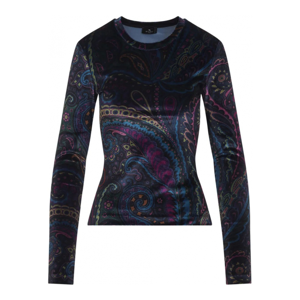 T-Shirt manches longues 'Paisley-Print' pour Femmes