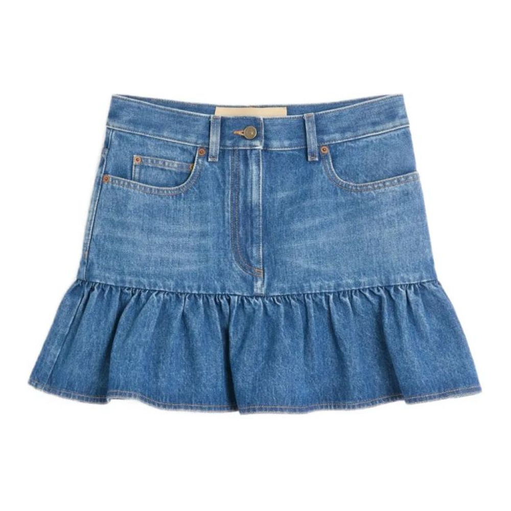 Jupe en Jean 'Ruffled' pour Femmes