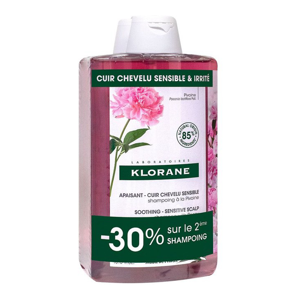 Shampoing Apaisant et Anti-Irritant à La Pivoine Cuir - 400 ml, 2 Pièces