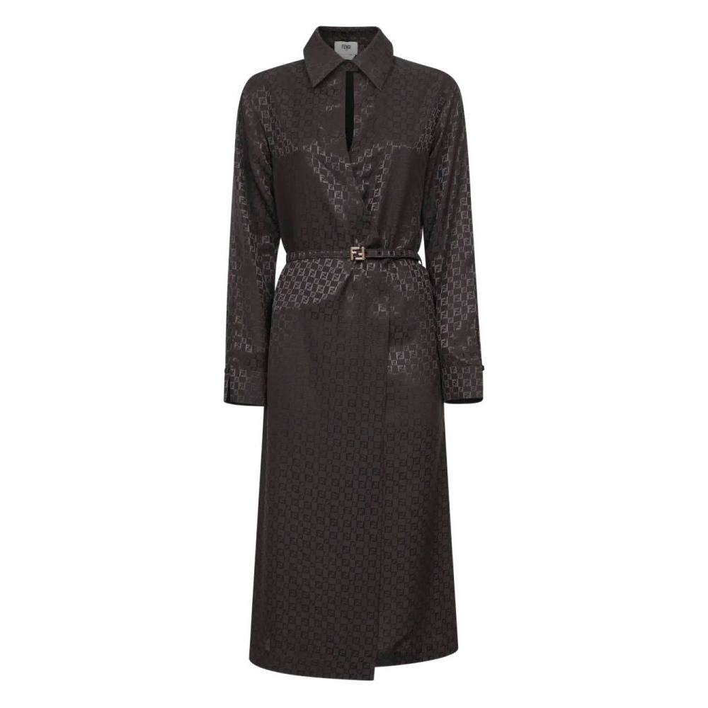 Robe à manches longues 'FF-Logo Jacquard' pour Femmes