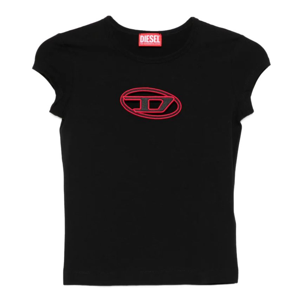 Top à manches courtes 'Logo-Detail' pour Femmes