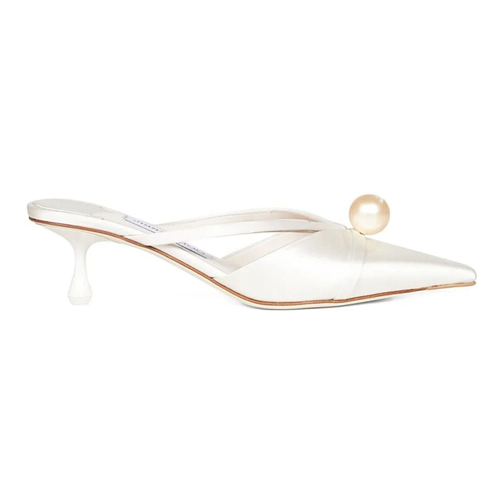 Mules à talon 'Pearl-Embellished Pointed-Toe' pour Femmes
