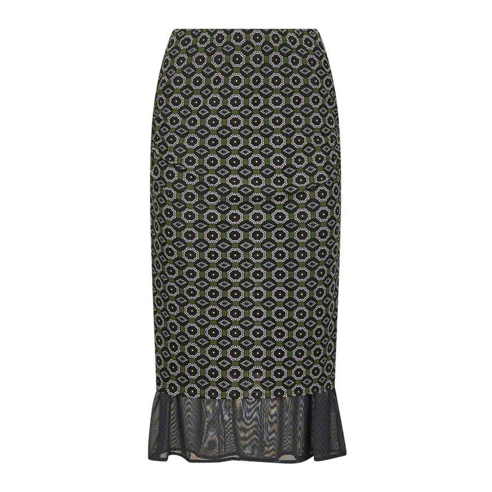 Jupe Midi 'Elasticated Waistband Gathered' pour Femmes