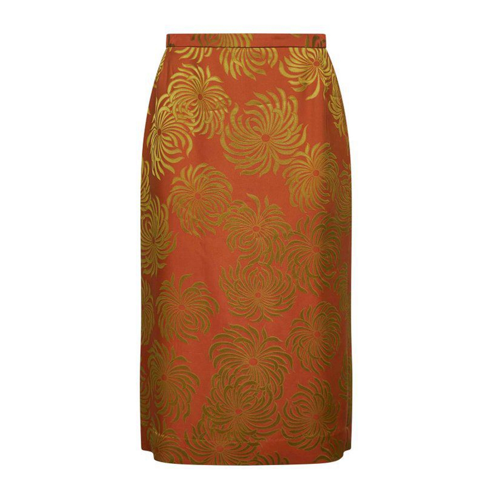 Jupe Midi 'Jacquard Slit Detailed' pour Femmes