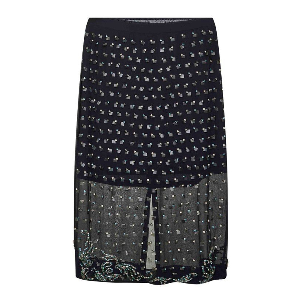 Jupe Midi 'Embellished Sheer Panelled' pour Femmes