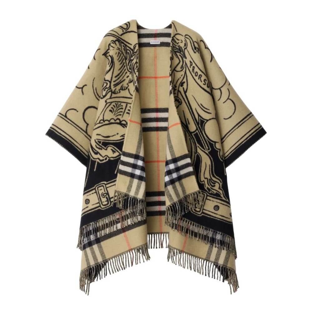 Cape 'Equestrian Knight Motif Scarf' pour Femmes