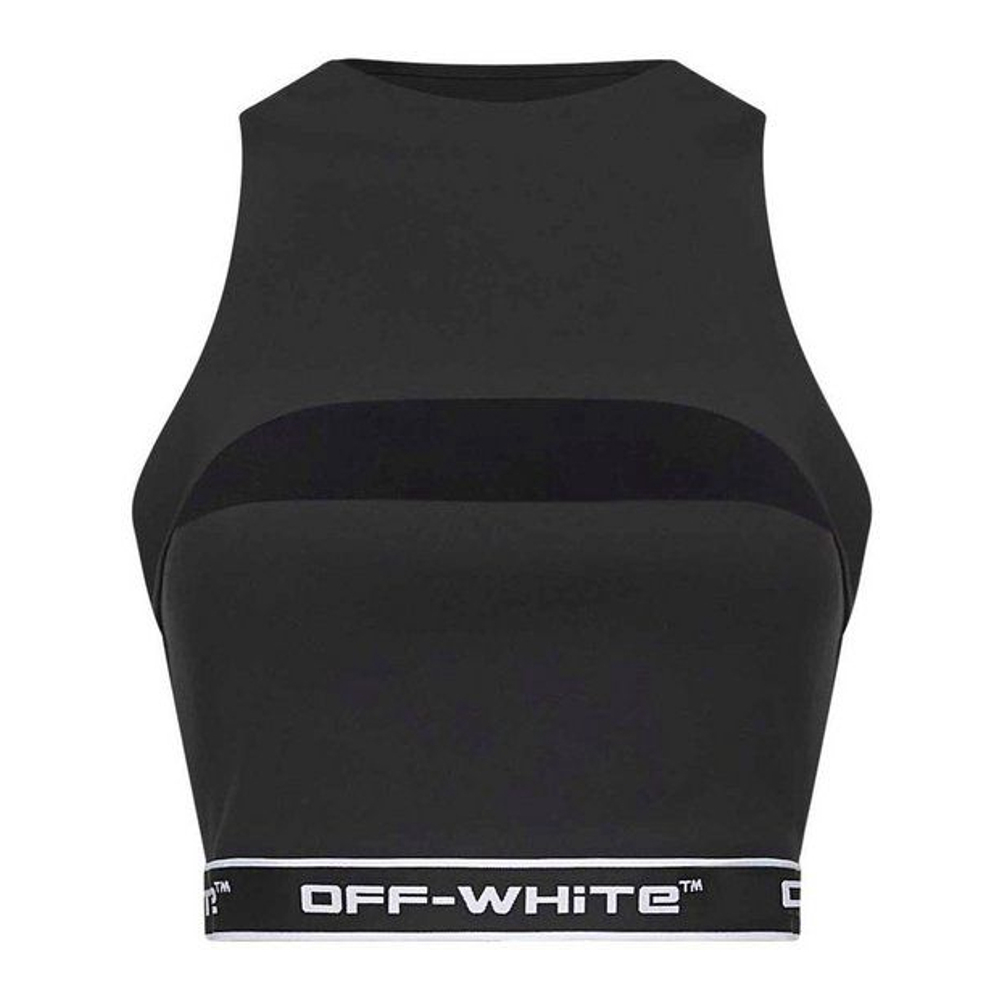 Crop Top 'Cut-Out Crewneck' pour Femmes