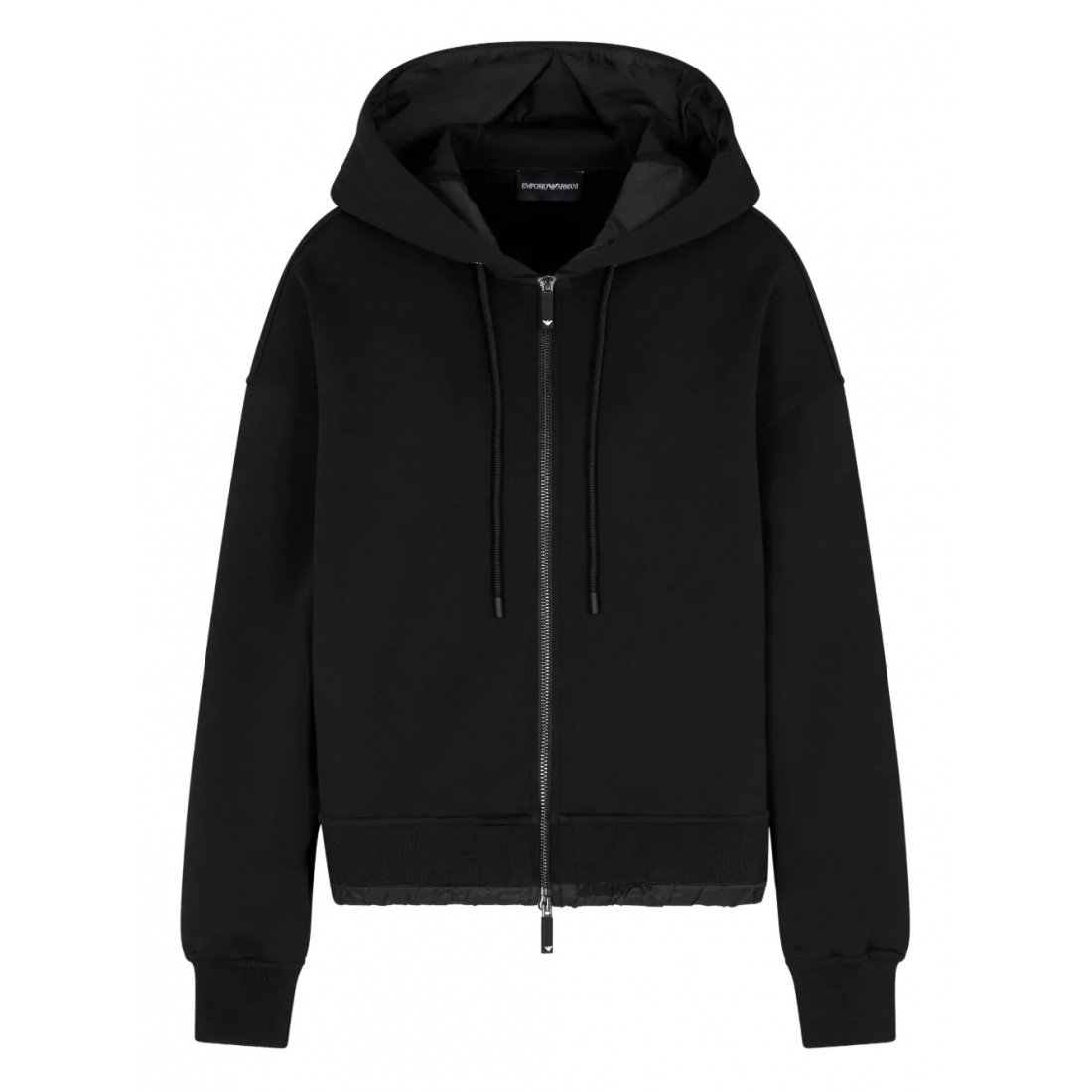 Sweatshirt à capuche  'Zip-Up Quilted-Hem' pour Femmes