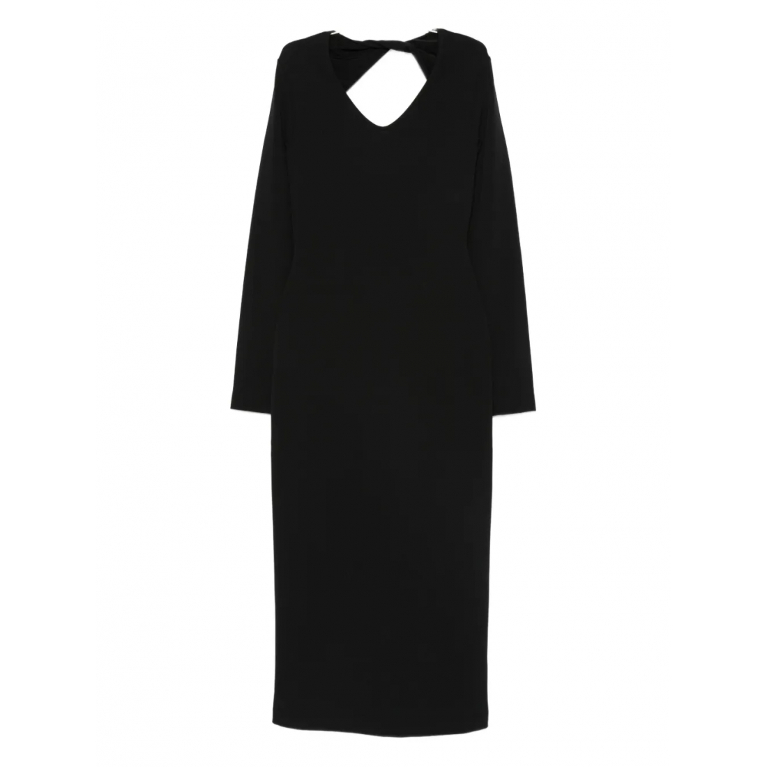 Robe Midi 'Knot-Back Long-Sleeved Day' pour Femmes