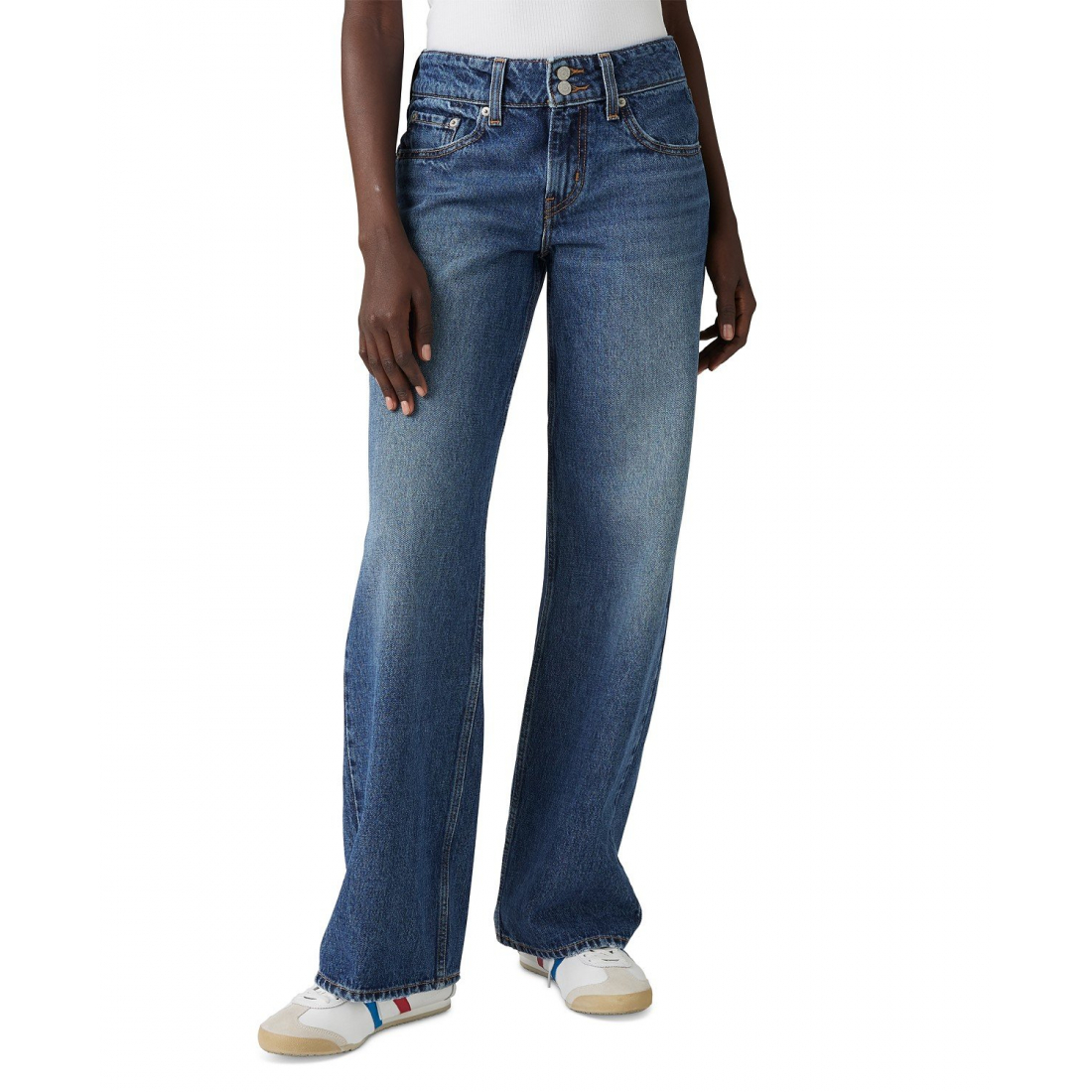 Women's 'Super-Low Double-Button Relaxed-Fit Denim' Jeans