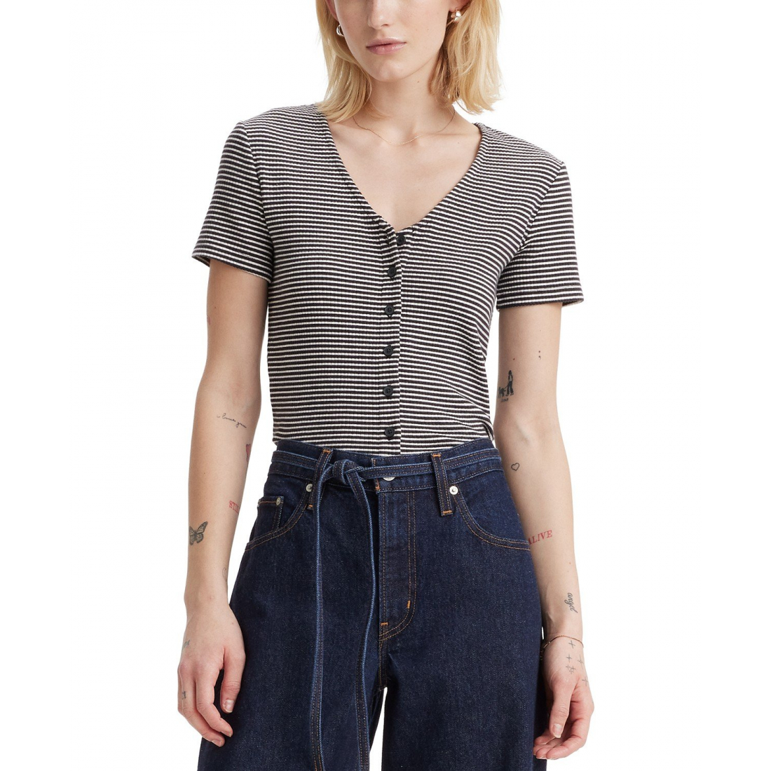 Top à manches courtes 'Muse V-neck' pour Femmes