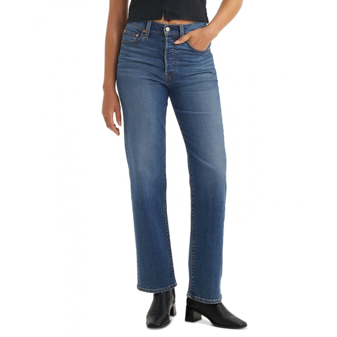 Jeans 'Ribcage High-Rise Straight-Leg' pour Femmes