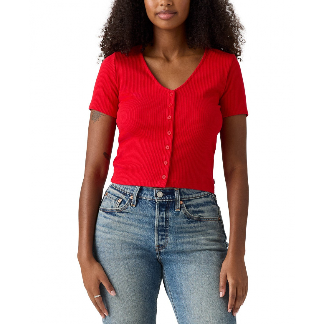 Top à manches courtes 'Muse Button-Front' pour Femmes