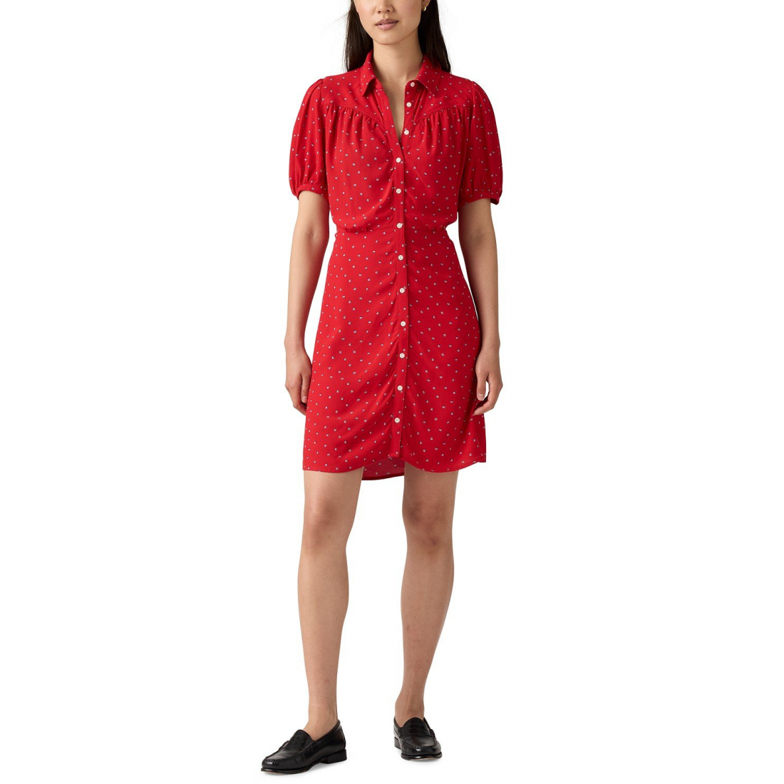 Robe mini 'Lea Button-Front' pour Femmes