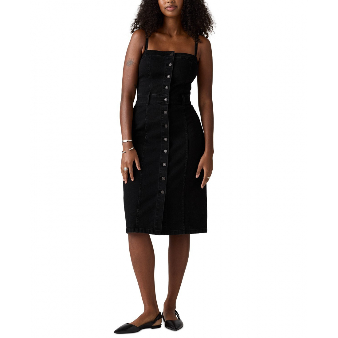 Women's 'Bustier Button-Front' Denim Dress