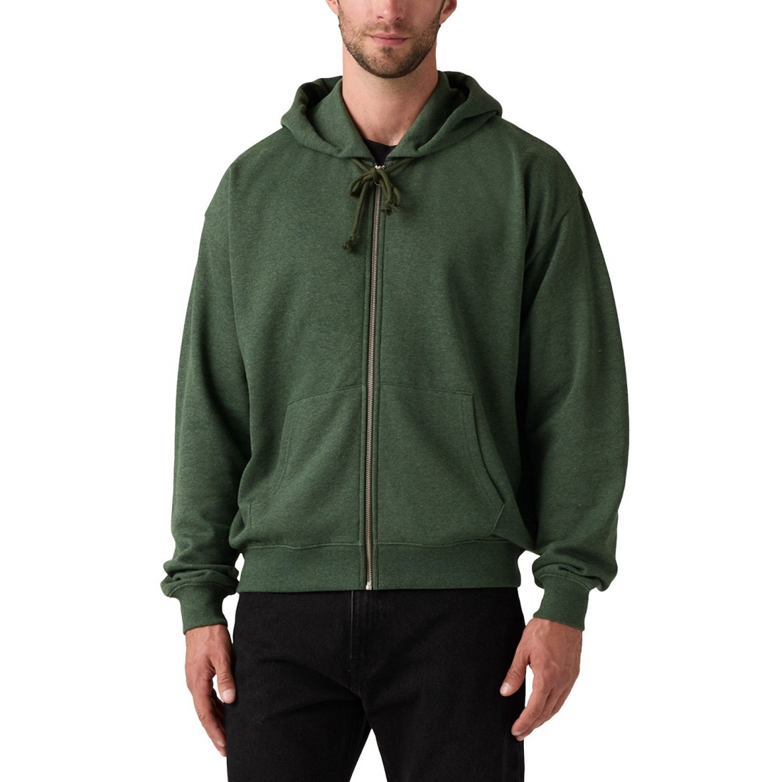 Sweatshirt à capuche  'Relaxed Fit Cropped Full-Zip' pour Hommes
