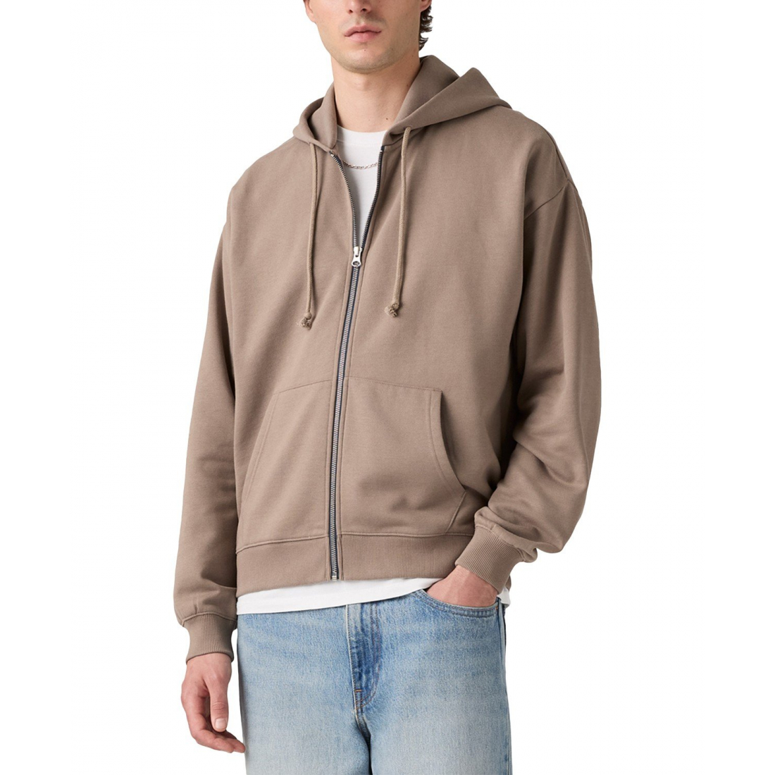 Sweatshirt à capuche  'Relaxed Fit Cropped Full-Zip' pour Hommes