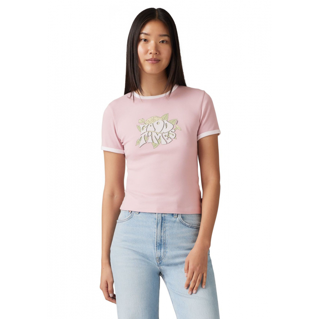 T-shirt 'Ringer Rickie Graphic' pour Femmes