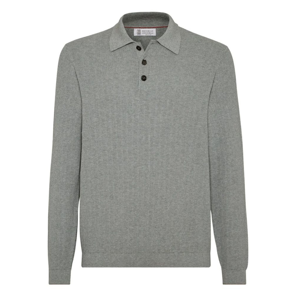 Polo manches longues 'Rib-Knit' pour Hommes