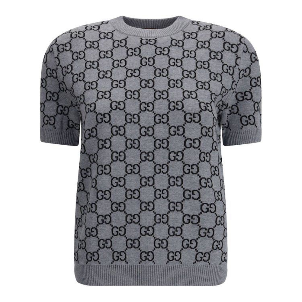 Top à manches courtes 'Reversible GG Jacquard' pour Femmes