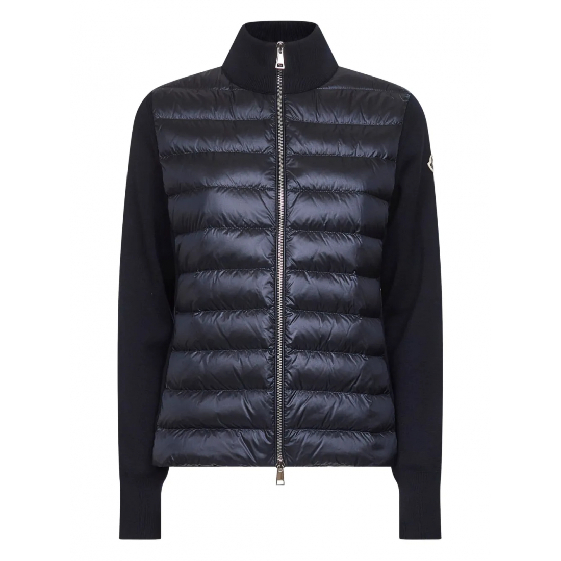 Women's 'Knitted-Sleeve Padded' Puffer Jacket