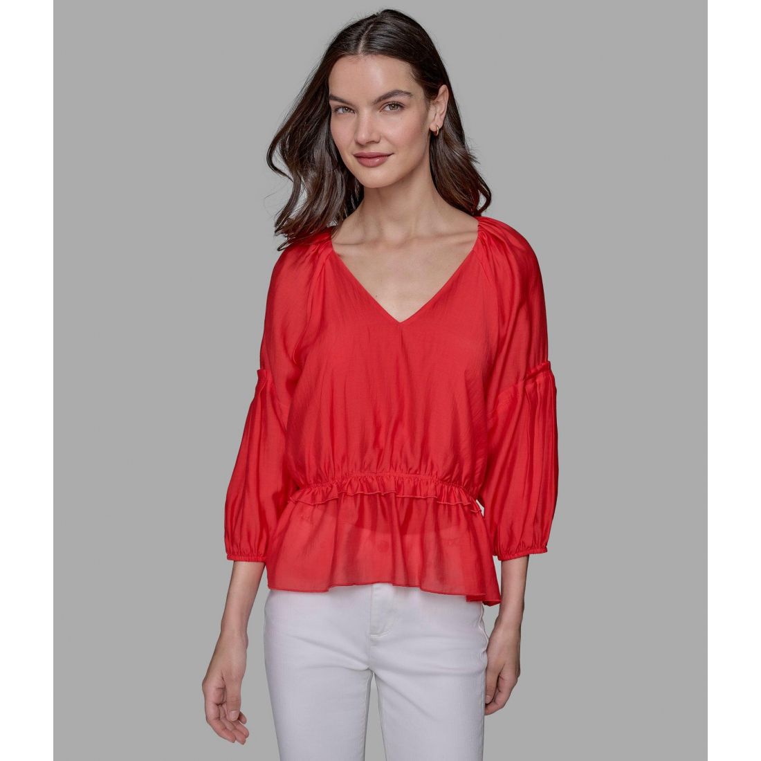 Top à manches longues 'Peplum Flowy' pour Femmes