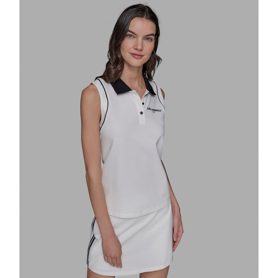 Polo 'Pique With Karl Patch' pour Femmes