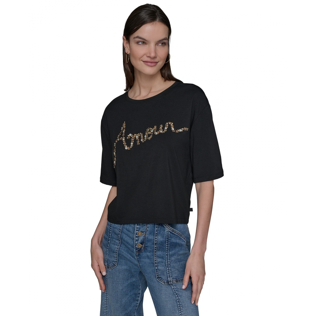 T-shirt 'Embellished Amour' pour Femmes