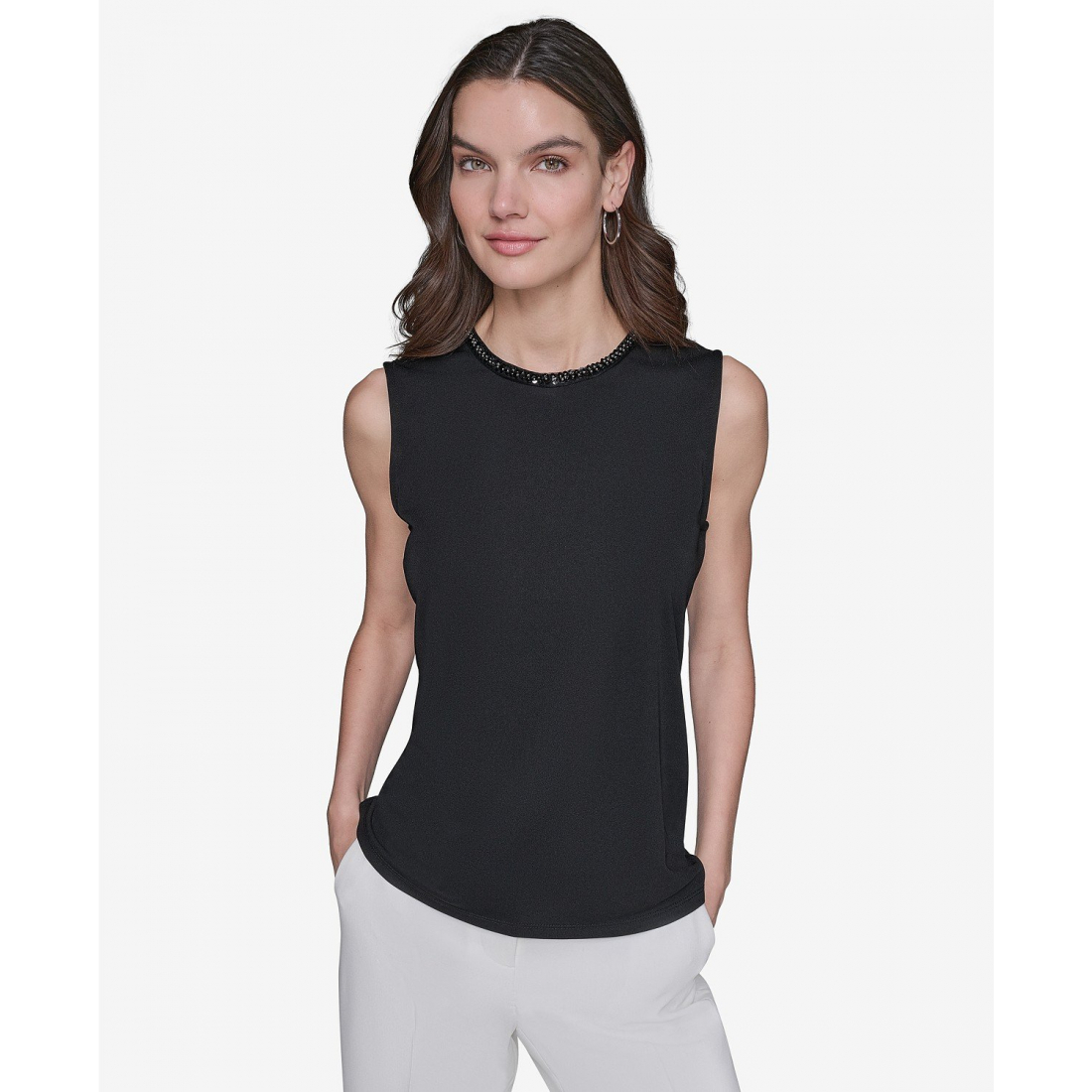 Haut sans manches 'Bead-Trim' pour Femmes