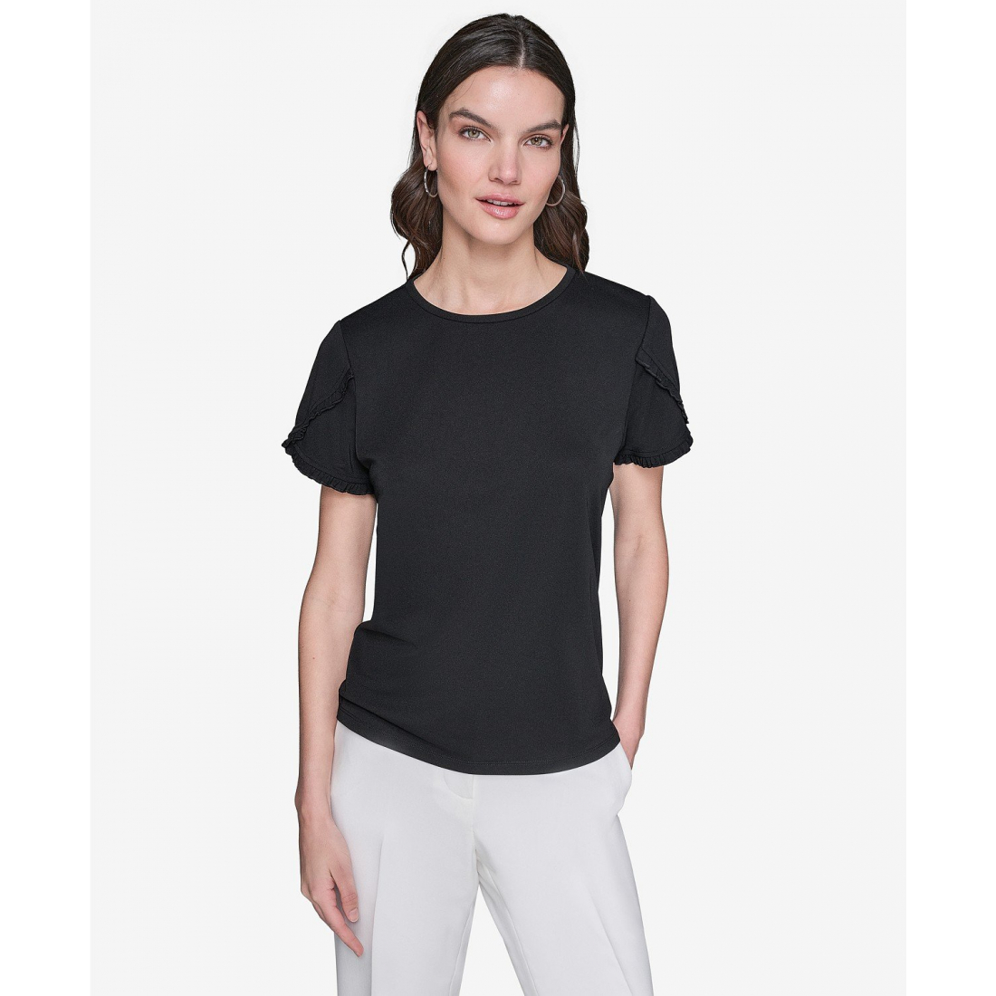 Blouse à manches courtes 'Crewneck Tulip-Sleeve' pour Femmes