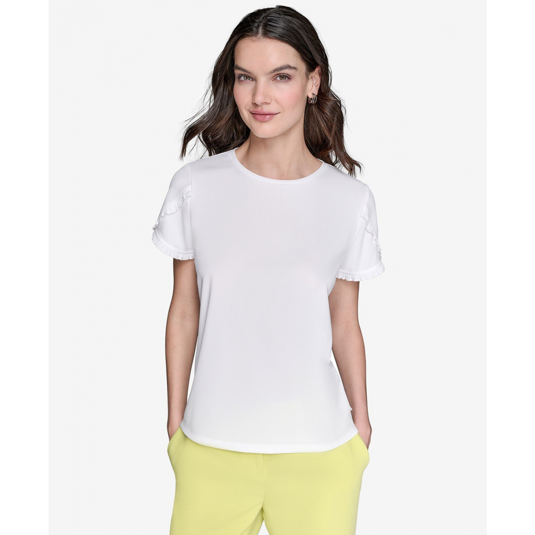 Blouse à manches courtes 'Crewneck Tulip-Sleeve' pour Femmes