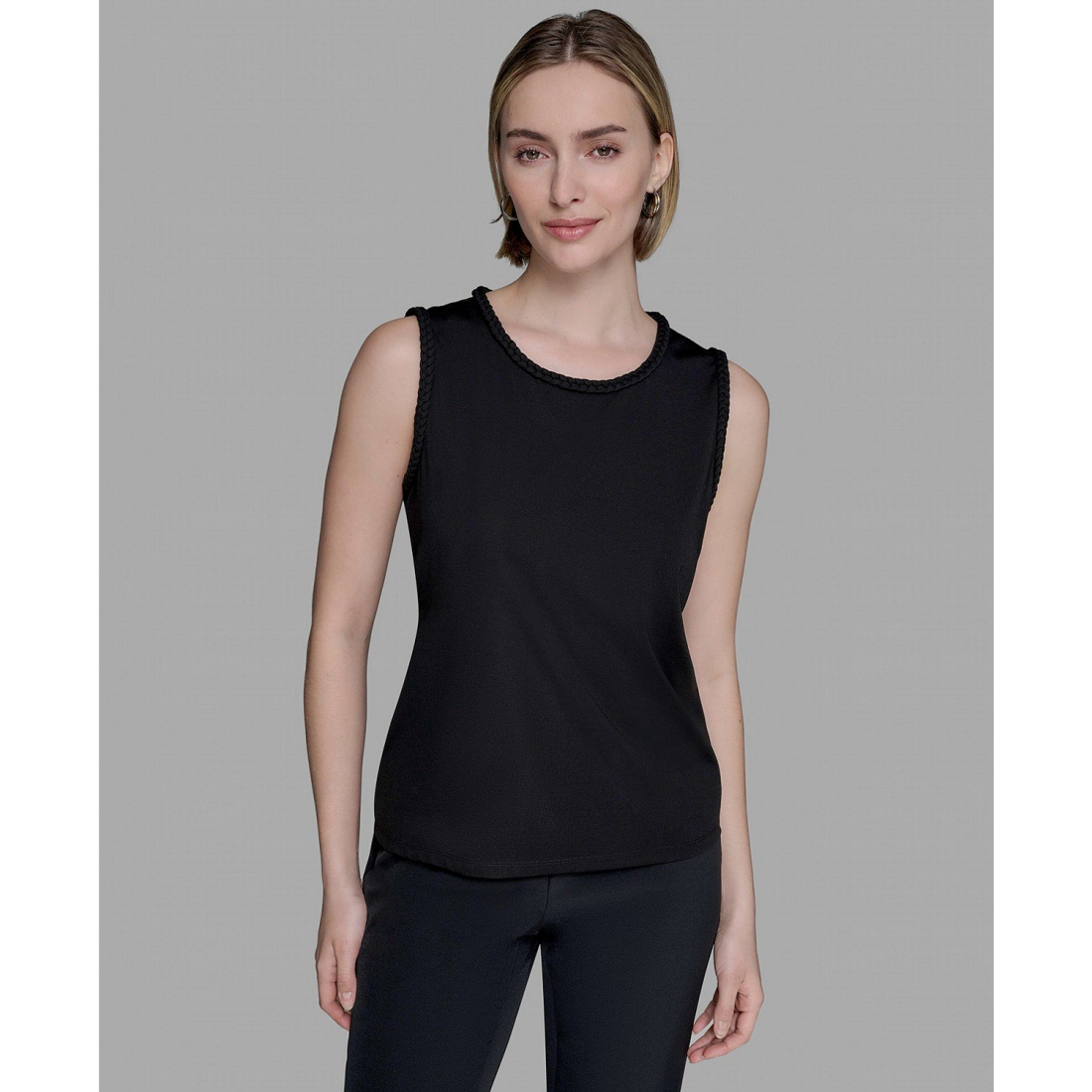 Haut sans manches 'Braided-Trim' pour Femmes