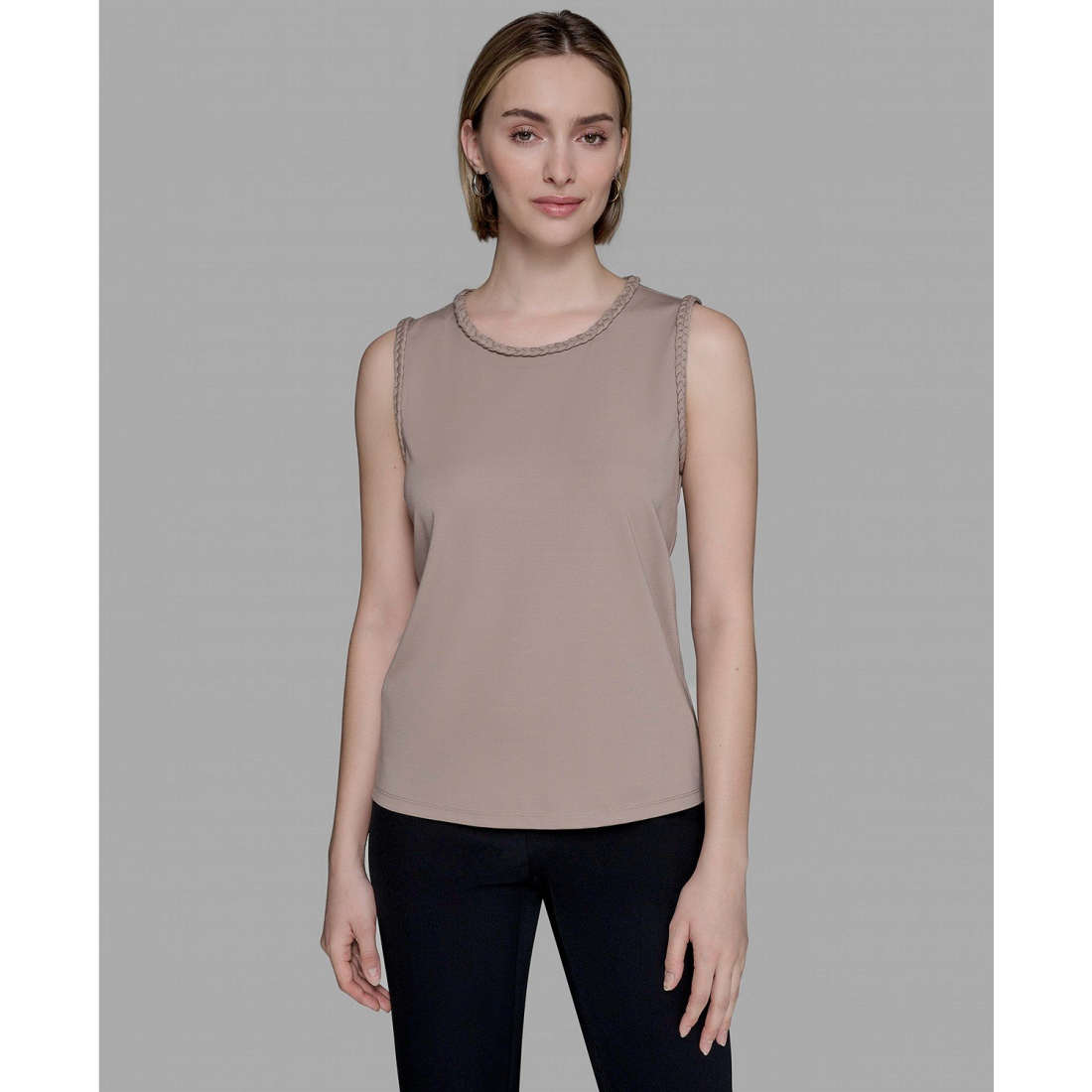 Haut sans manches 'Braided-Trim' pour Femmes