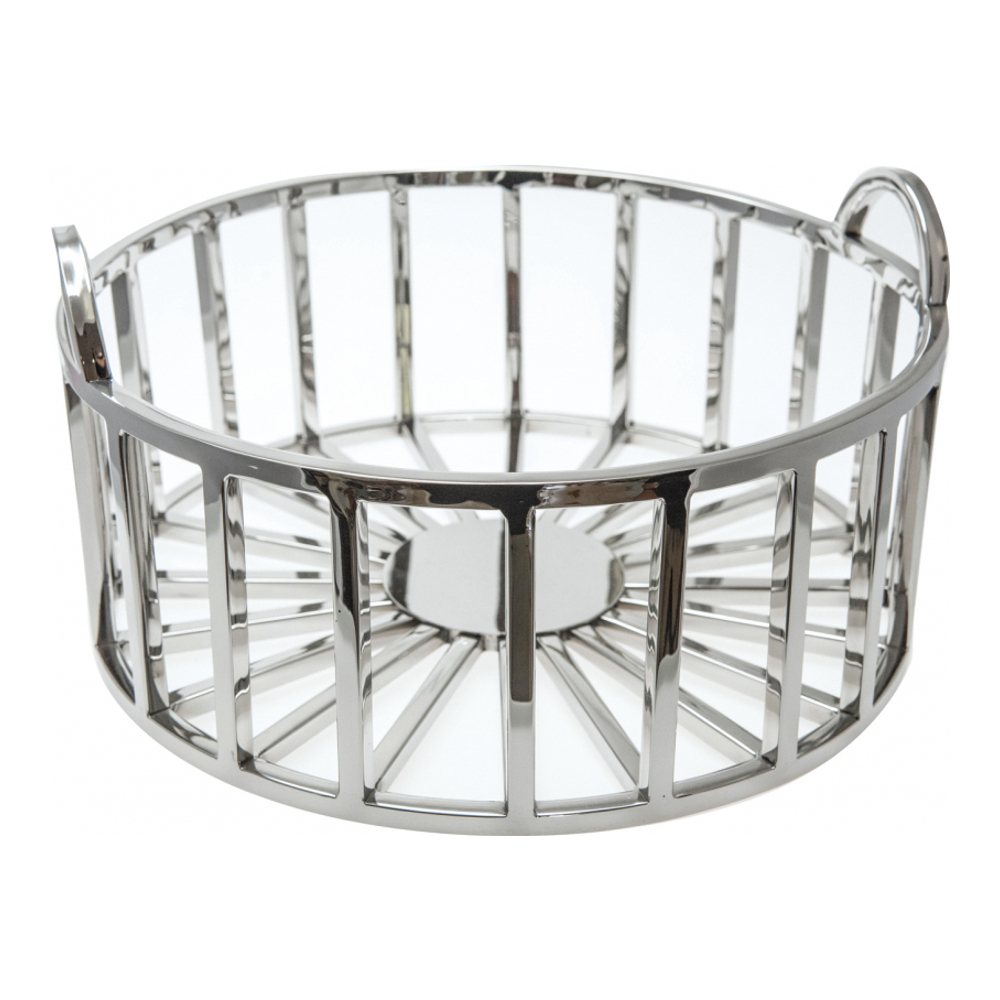 Round Silver Fruit Bowl 35X35X18Cm