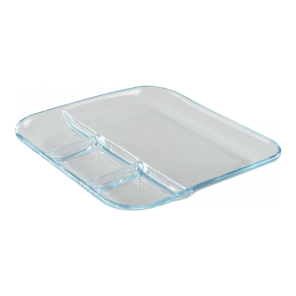 Square Glass Dish With 4 Compartments