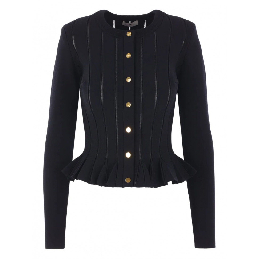 Women's 'Ribbed-Knit Peplum' Cardigan