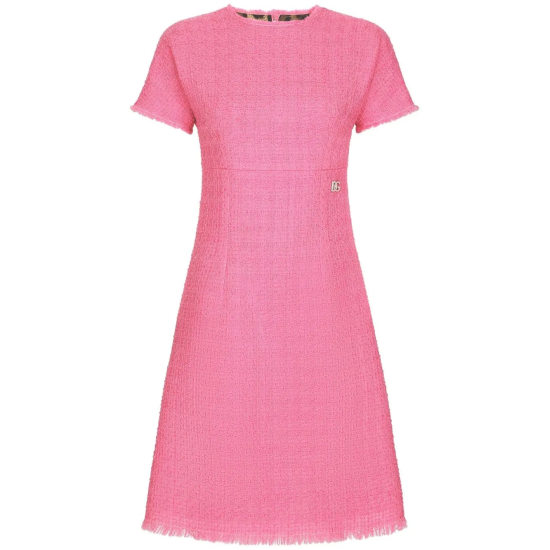 'Short-Sleeve Tweed' Mini Kleid für Damen